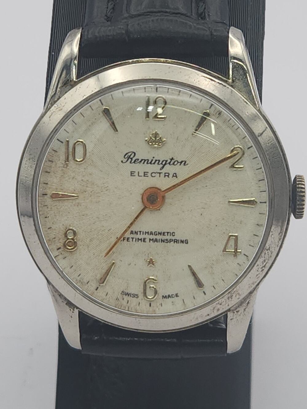 Vintage 1970's Men's Remington Electra Mechanical Wind Watch, Running Great 35mm